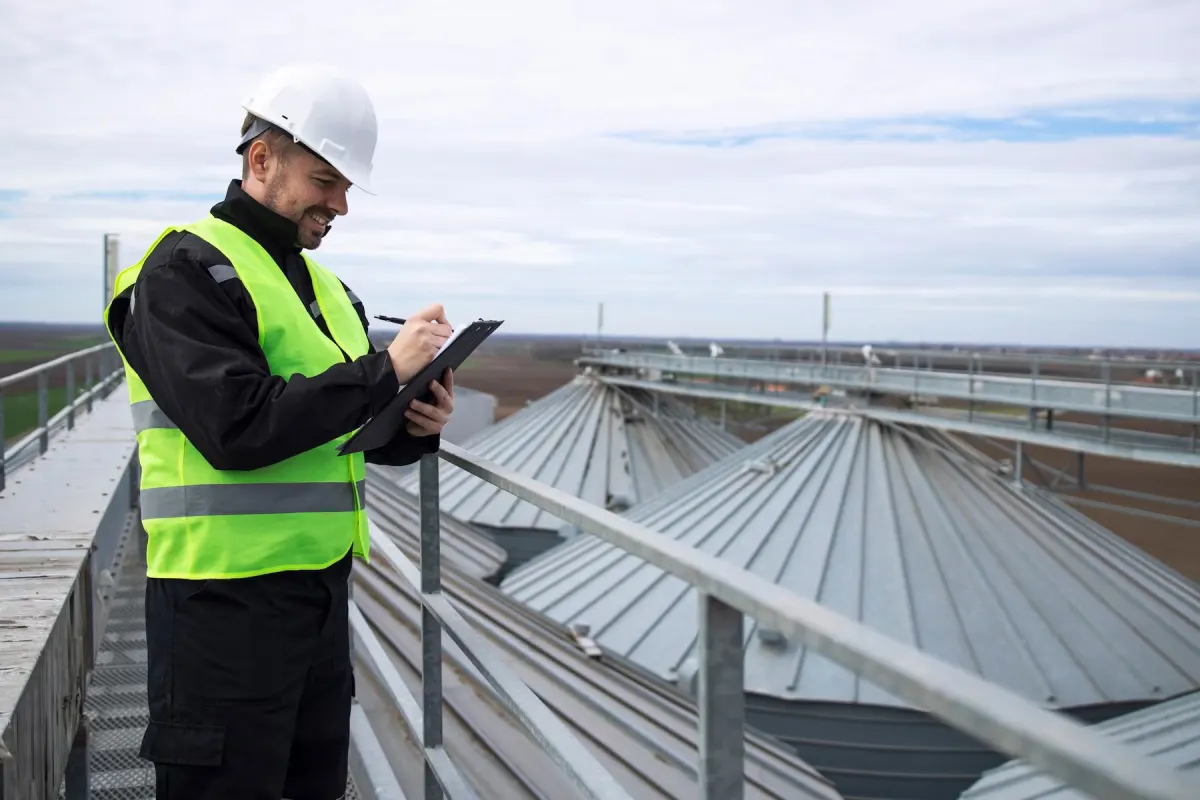 Industrial asset being audited in the field